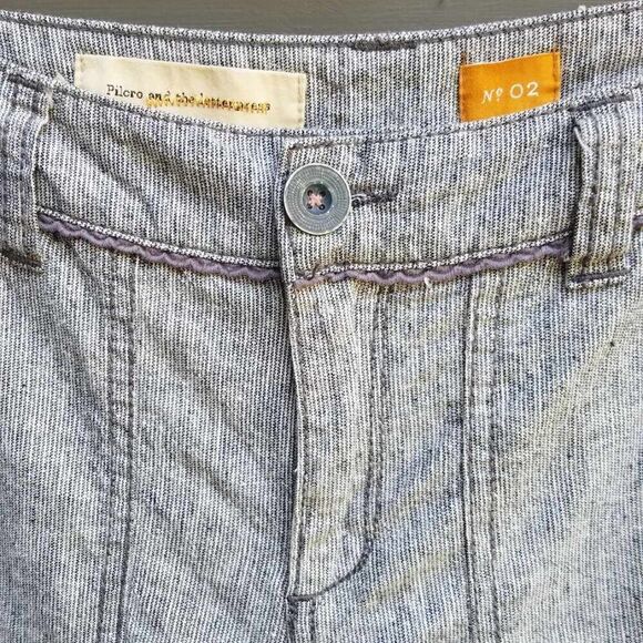 Pilcro & the Letterpress Linen Blend Gray Pants see measurements - Picture 7 of 12